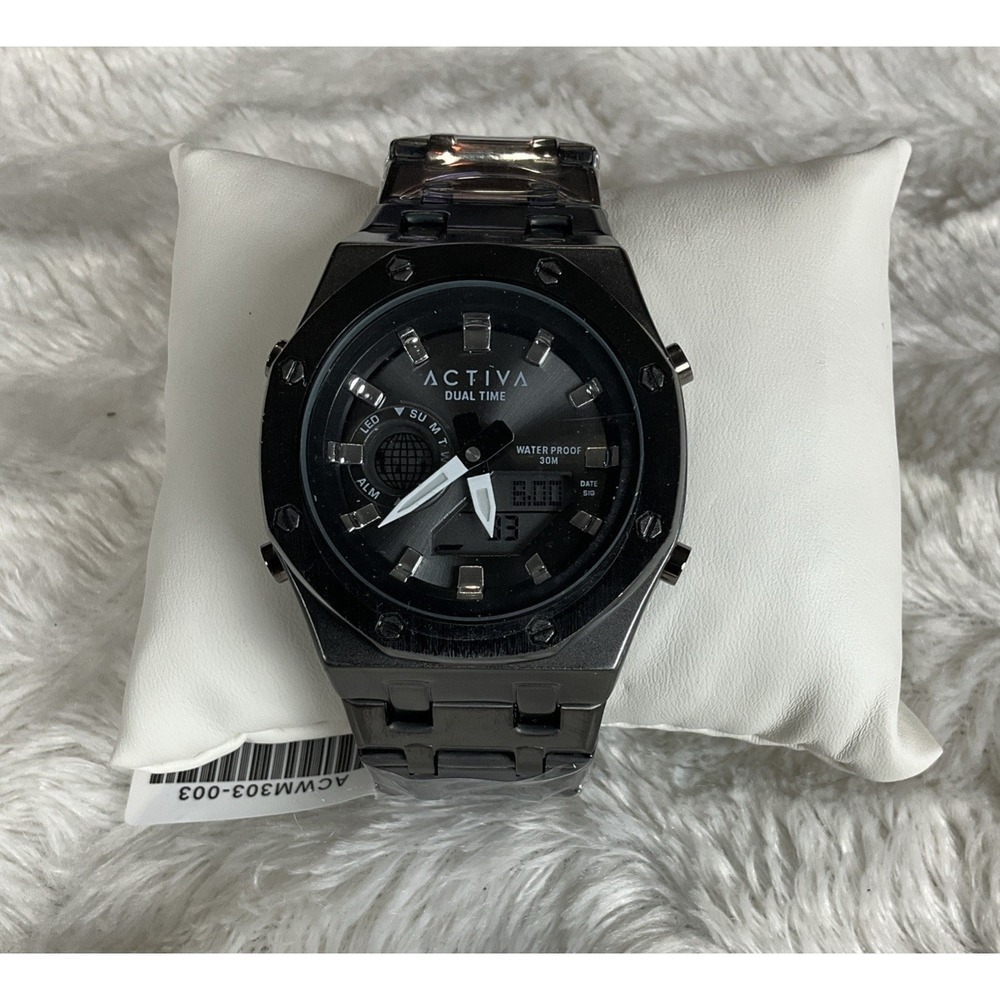 Activa Signal X Invicta Black Mens 45.5 MM Digital Watch ACWM 303-003 New In Box